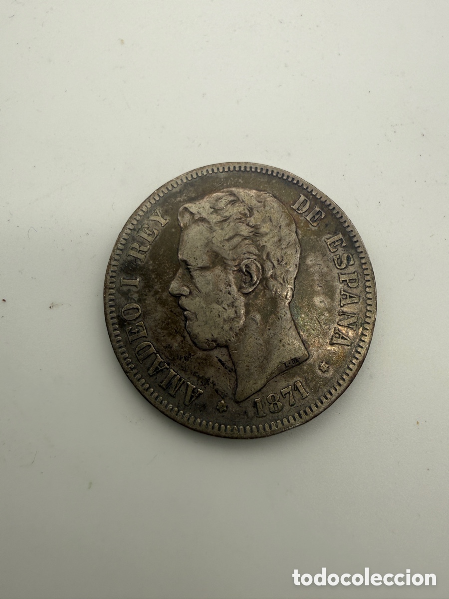 Coins of Spain: moneda plata de 5 pesetas de Alfonso XII de 1877