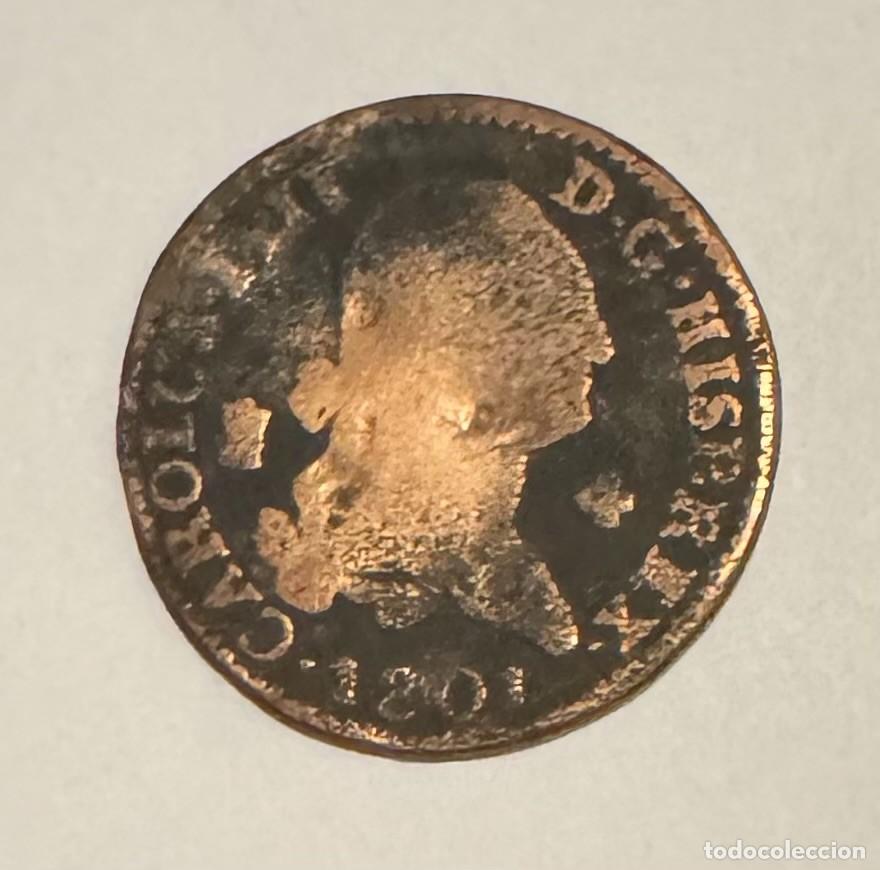 Monedas de Espa&ntilde;a: 4 MARAVED&Iacute;S - CARLOS IV - CAROLUS IIII - 1801 - COBRE - SEGOVIA