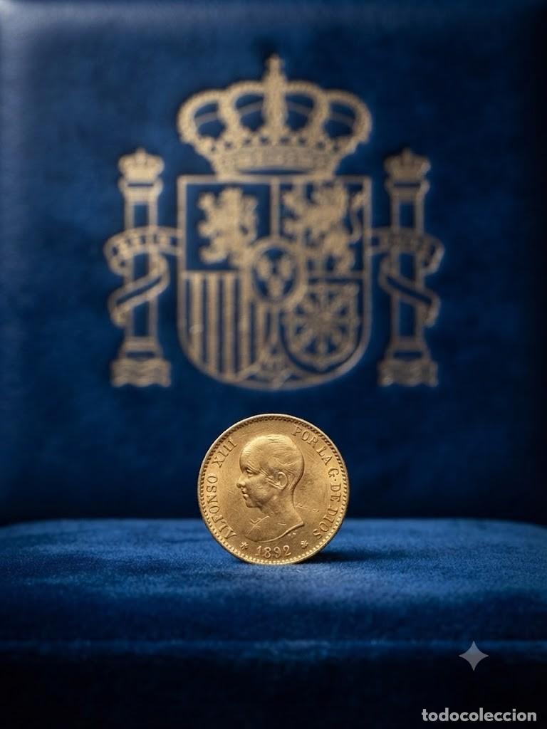 Monedas de Espa&ntilde;a: Moneda plata Alfonso XIII ni&ntilde;o de 50 cts 1892 estrella 9 - 2