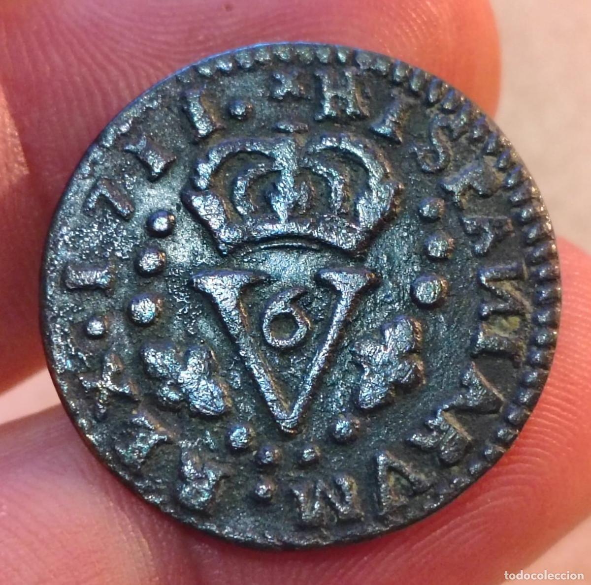 Monedas de Espa&ntilde;a: XS- VALENCIA Felipe V Sis&oacute; 1711