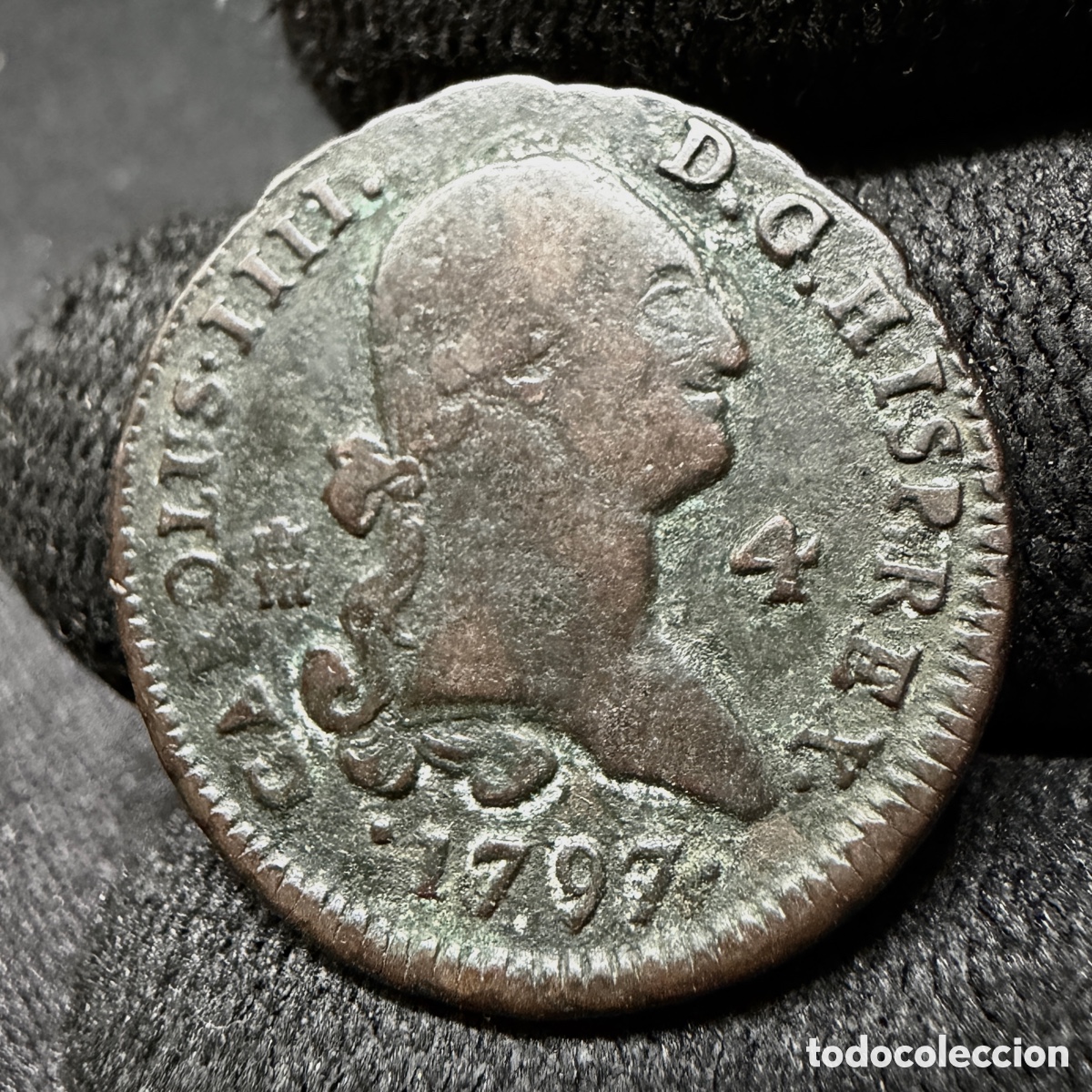 Monedas de Espa&ntilde;a: 8 maravedis 1797 Carlos IV Segovia