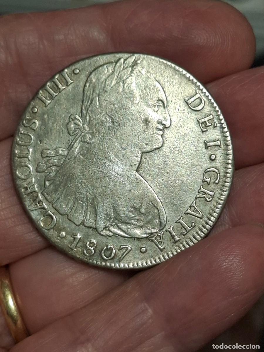 M&uuml;nzen von Spanien: MONEDA DE 8 REALES DE CARLOS IIII DE 1807 (LIMA)