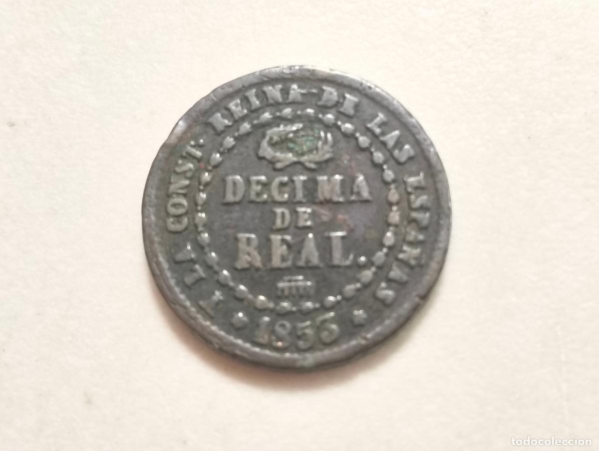 Monedas de Espa&ntilde;a: MONEDA COBRE, ISABEL II, A&Ntilde;O 1853, DECIMA DE REAL, CECA SEGOVIA