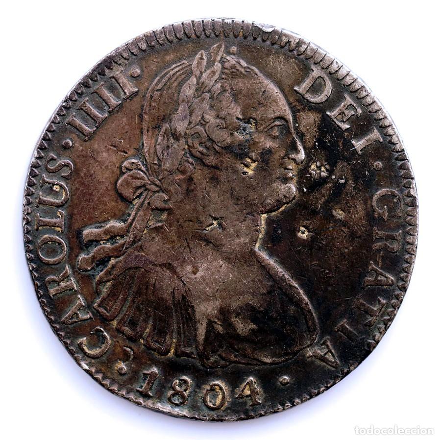 Monedas de Espa&ntilde;a: Spain-Carlos IV. 8 Reales 1804. MBC+/VF+. Plata 26,86 g. Escasa