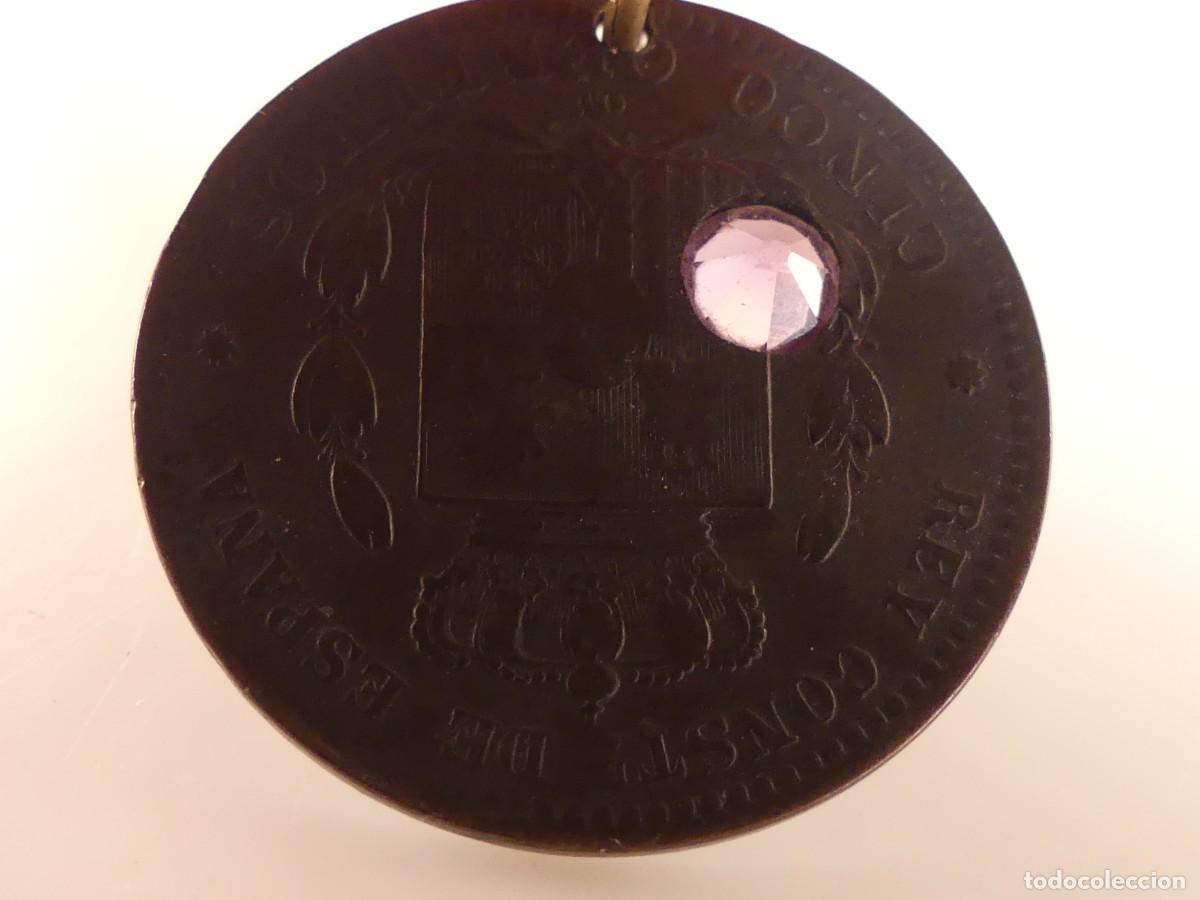 Monedas de Espa&ntilde;a: COLGANTE MONEDA DE ALFONSO XII INCRUSTADA - Foto 7