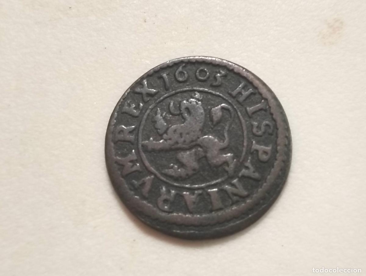 Monedas de Espa&ntilde;a: MONEDA COBRE, FELIPE III, A&Ntilde;O 1605, 2 MARAVEDIS, CECA SEGOVIA