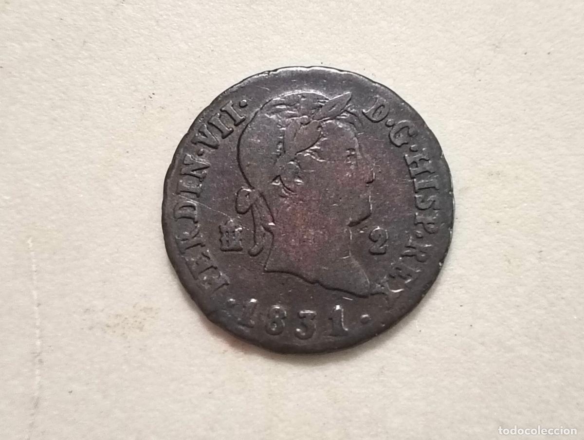 Monedas de Espa&ntilde;a: MONEDA COBRE, FERNANDO VII, A&Ntilde;O 1831, 2 MARAVEDIS, CECA SEGOVIA