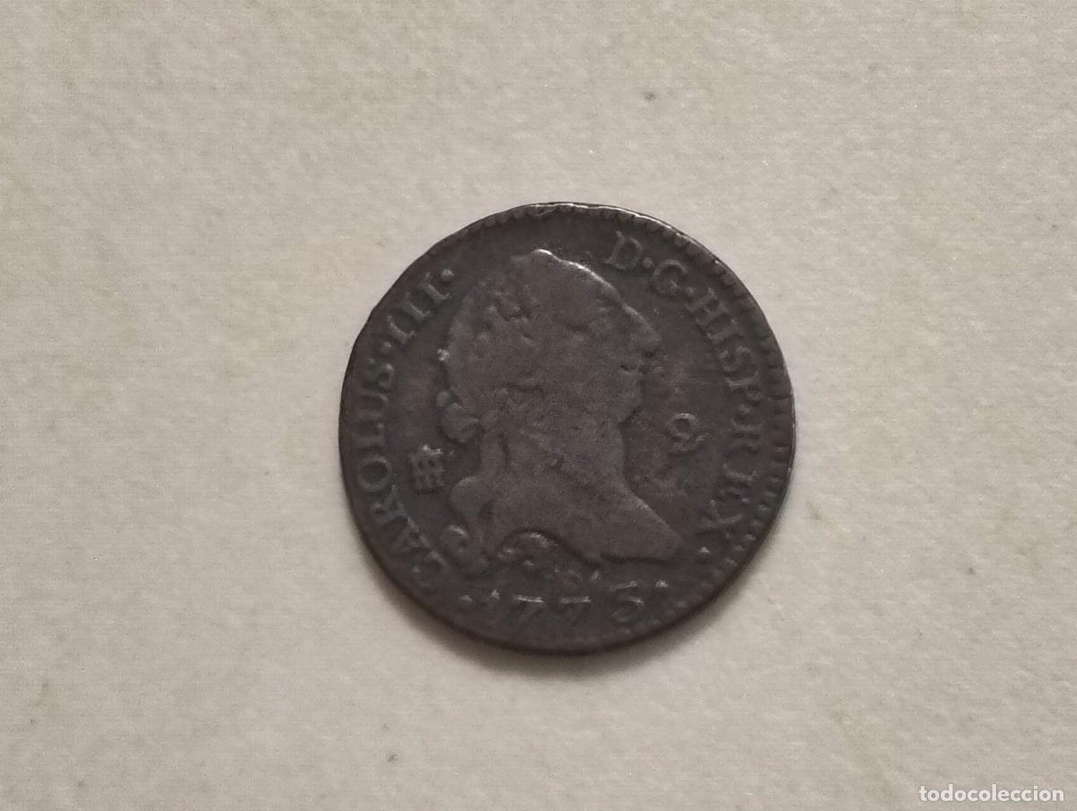 Monedas de Espa&ntilde;a: MONEDA COBRE, CARLOS IIII, A&Ntilde;O 1773, 2 MARAVEDIS, CECA SEGOVIA