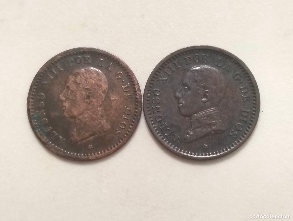 Monedas de Espa&ntilde;a: 2 MONEDAS COBRE, ALFONSO XIII, A&Ntilde;O 1912, 2 CENTIMOS