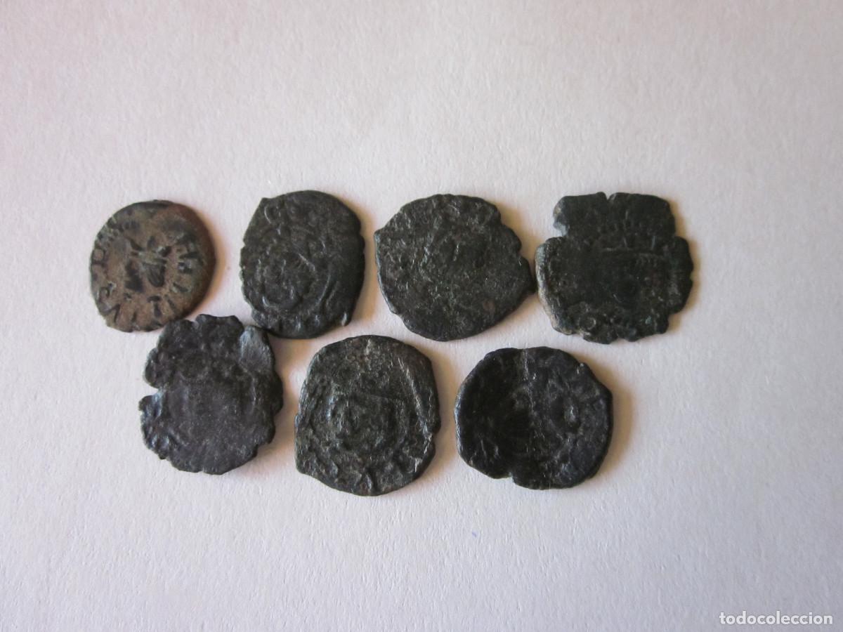 Moedas de Espanha: 7 Dineros. Valencia. Felipe III y IV. 1610, 1634, 1646, 1655, 1660, 1661 y 1665. Alguno escaso.