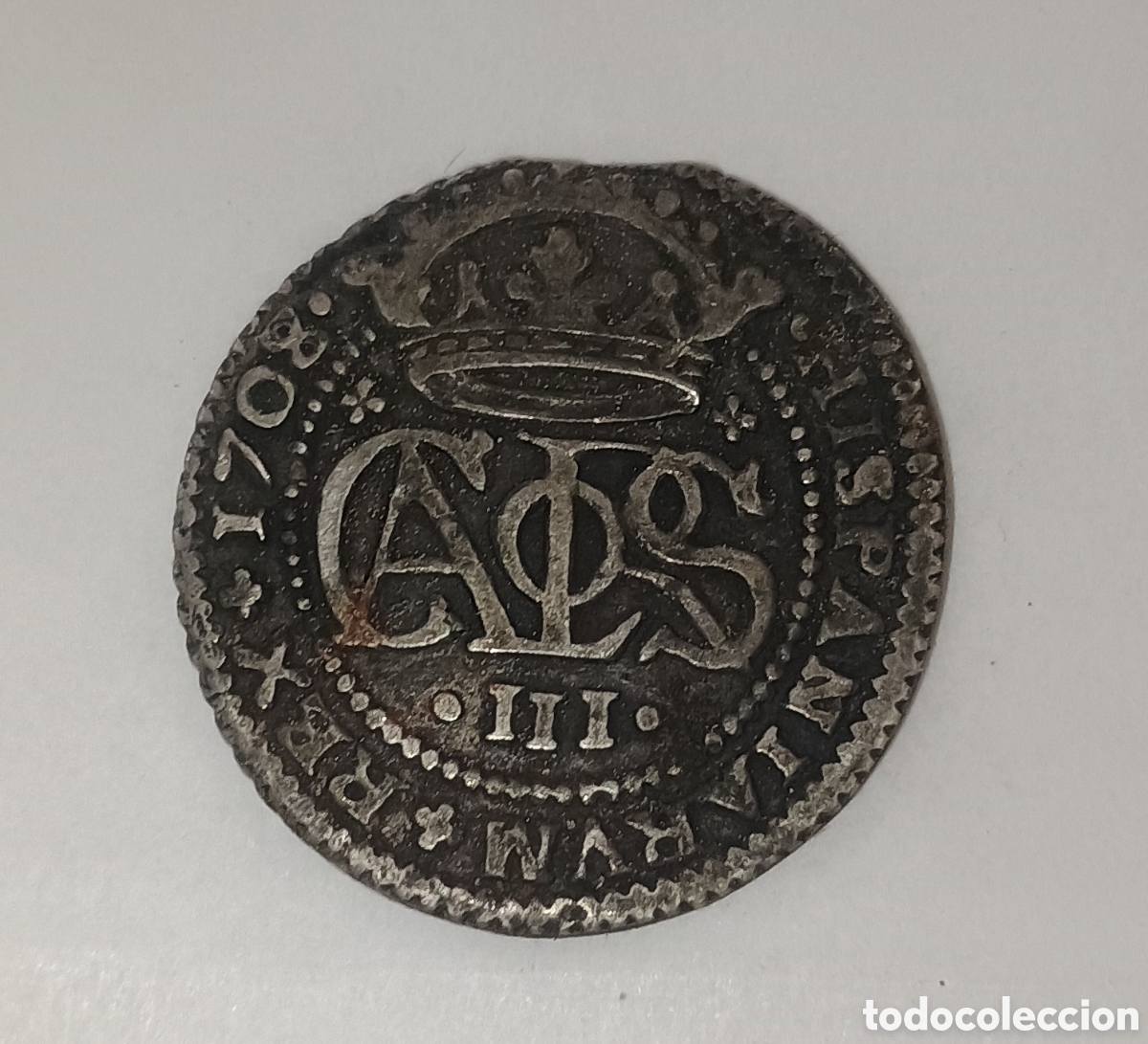 Moedas de Espanha: Monedas de 2 reales Carlos lll 1708