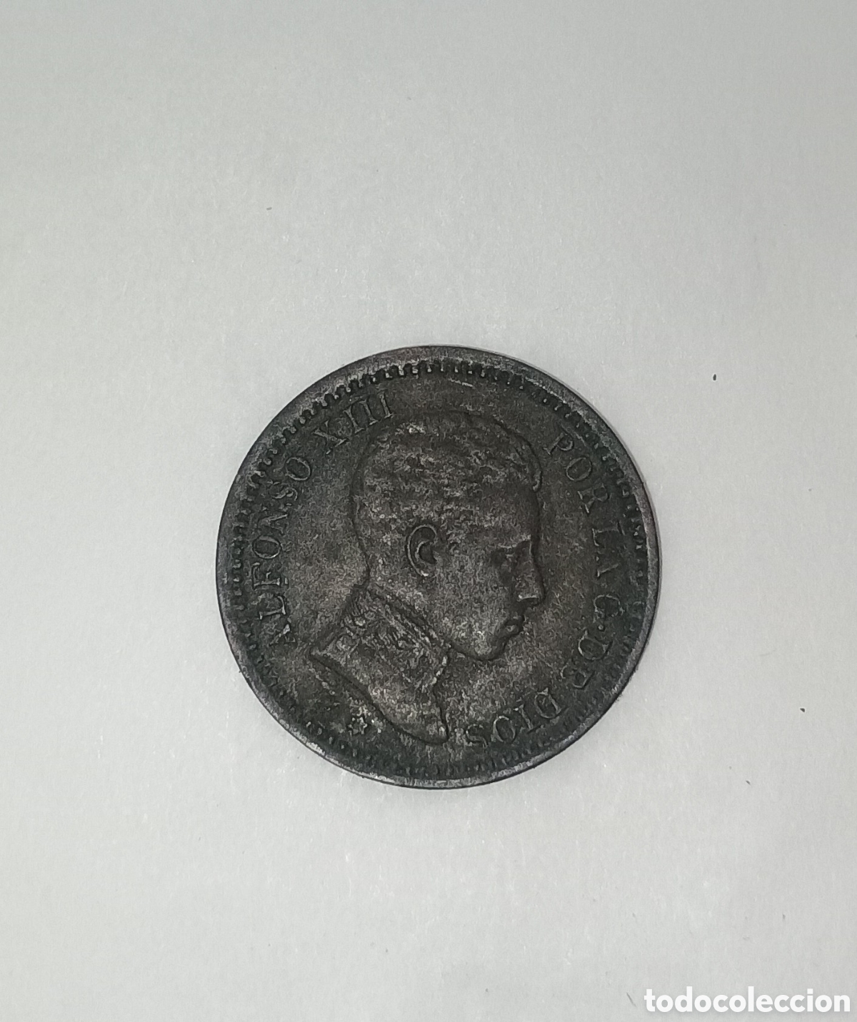 Monedas de Espa&ntilde;a: Monedas de 2 c&eacute;ntimos Alfonso Xlll - Foto 3