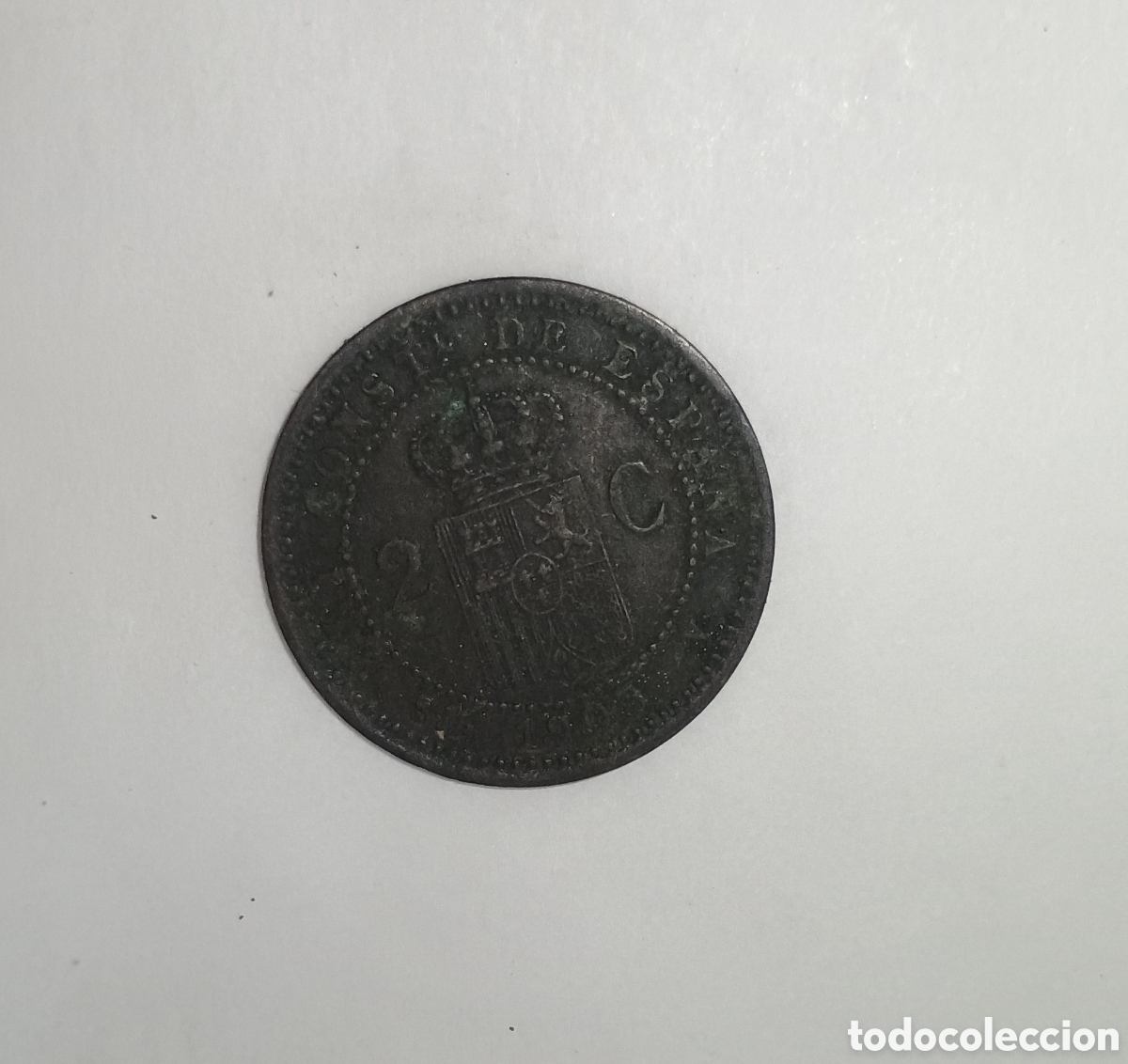 Monedas de Espa&ntilde;a: Monedas de 2 c&eacute;ntimos Alfonso Xlll - Foto 4