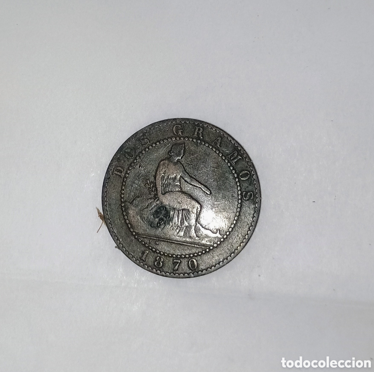 Monedas de Espa&ntilde;a: 2 monedas de 2 c&eacute;ntimos de 1870 - Foto 2