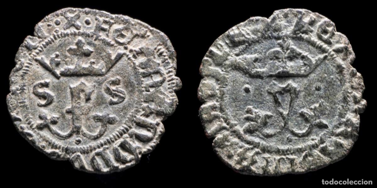 Monedas de Espa&ntilde;a: 1497-1566, Blanca Catholic Kings, Sevilla Mint - 17 mm / 1,11 gr.