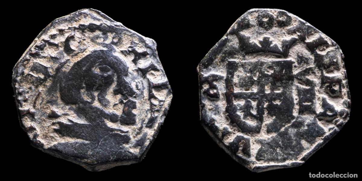 Monedas de Espa&ntilde;a: 1661, 8 Maravedis Philip IV, Sevilla Mint (hammered) - 17 mm / 2,24 gr.