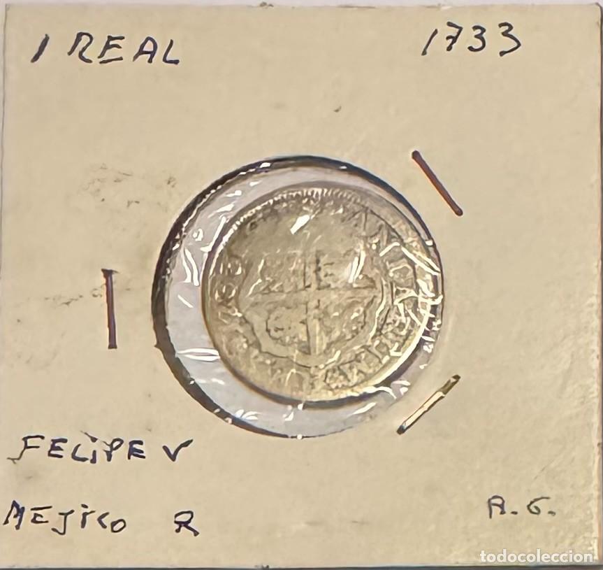 Monedas de Espa&ntilde;a: 1 REAL PLATA - FELIPE V - 1733 - Foto 3