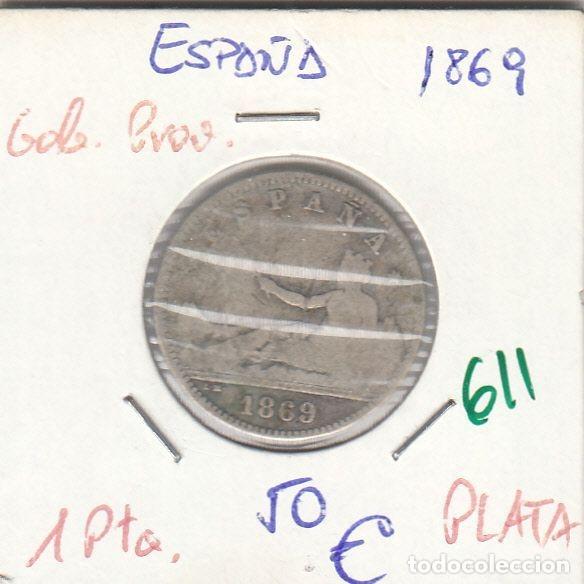 M&uuml;nzen von Spanien: CRE0611 MONEDA ESPA&Ntilde;A GOBIERNO PROVISIONAL 1 PESETA PLATA 1869