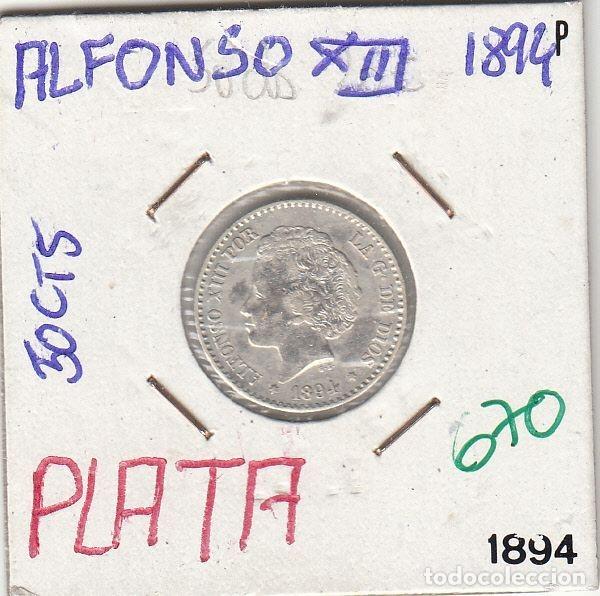 M&uuml;nzen von Spanien: CRE0670 MONEDA ESPA&Ntilde;A ALFONSO XIII 50 CENTIMOS 1894 PLATA