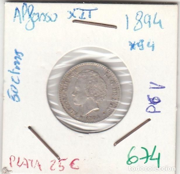 M&uuml;nzen von Spanien: CRE0674 MONEDA ESPA&Ntilde;A ALFONSO XIII PLATA 50 CENTIMOS 1894