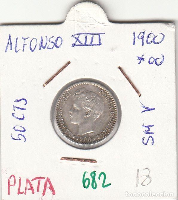 M&uuml;nzen von Spanien: CRE0682 MONEDA ESPA&Ntilde;A ALFONSO XIII 50 CENTIMOS 1900 PLATA