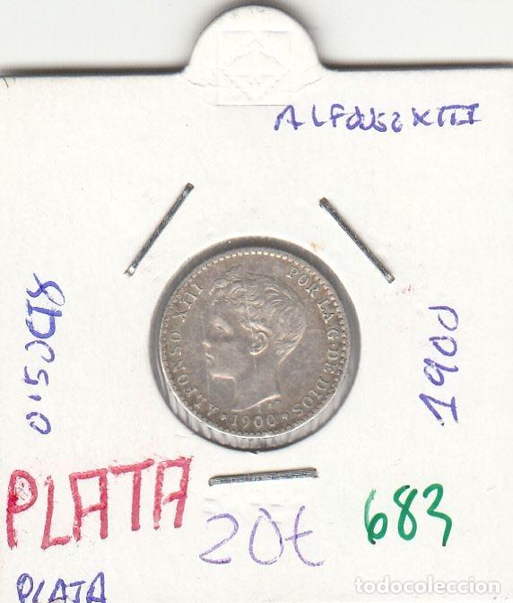 M&uuml;nzen von Spanien: CRE0683 MONEDA ESPA&Ntilde;A ALFONSO XIII 50 CENTIMOS 1900 PLATA