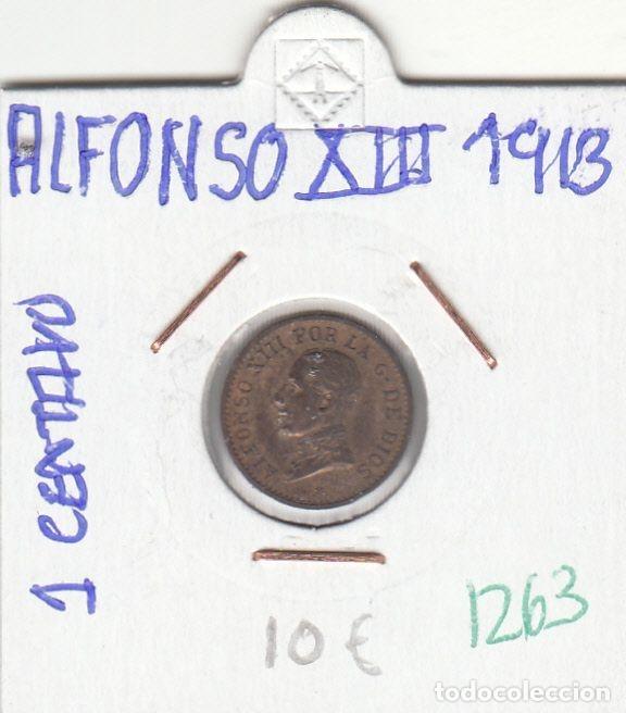 Moedas de Espanha: CRE1263 MONEDA ESPA&Ntilde;A ALFONSO XIII 1 CENTIMO 1913