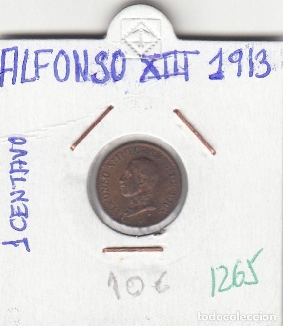Moedas de Espanha: CRE1265 MONEDA ESPA&Ntilde;A ALFONSO XIII 1 CENTIMO 1913
