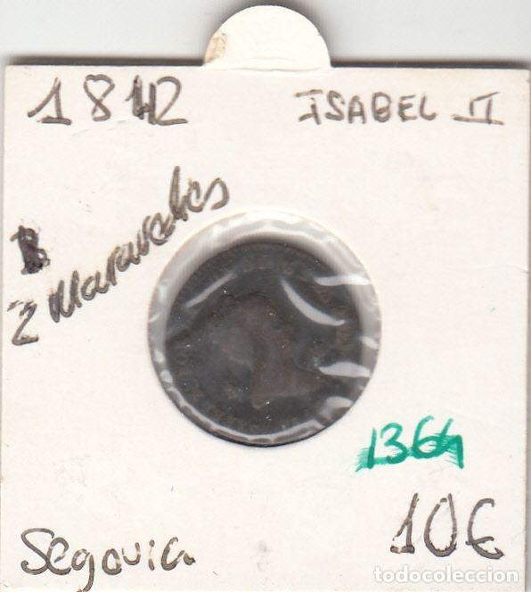 Coins of Spain: CRE1364 MONEDA ESPA&Ntilde;A ISABEL II 2 MARAVEDIES 1842 SEGOVIA