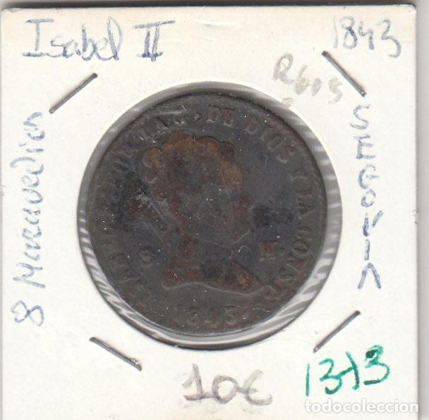 Coins of Spain: CRE1373 MONEDA ESPA&Ntilde;A ISABEL II 8 MARAVEDIS 1843 SEGOVIA