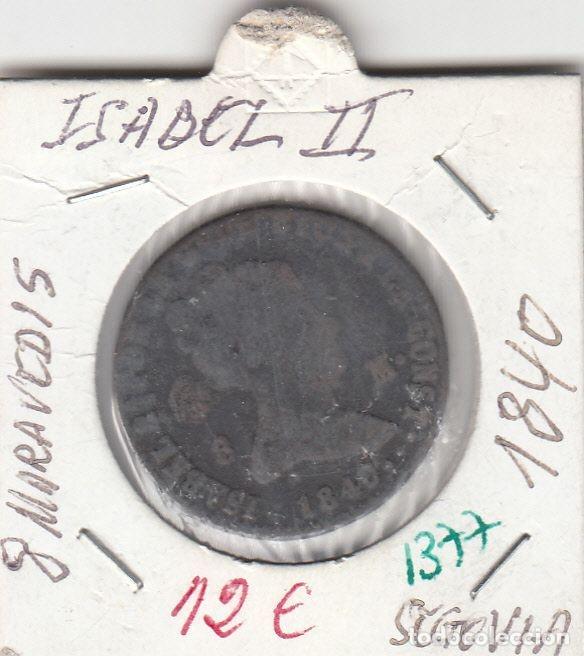 Coins of Spain: CRE1377 MONEDA ESPA&Ntilde;A ISABEL II 8 MARAVEDIS 1840 SEGOVIA