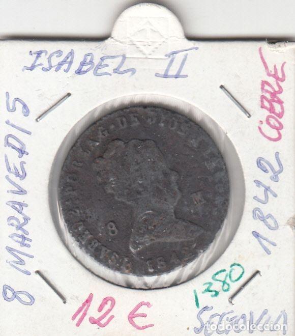 Coins of Spain: CRE1380 MONEDA ESPA&Ntilde;A ISABEL II 8 MARAVEDIS 1842 SEGOVIA