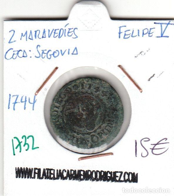 Monedas de Espa&ntilde;a: CRE1732 MONEDA ESPA&Ntilde;A 2 MARAVEDIES FELIPE V SEGOVIA