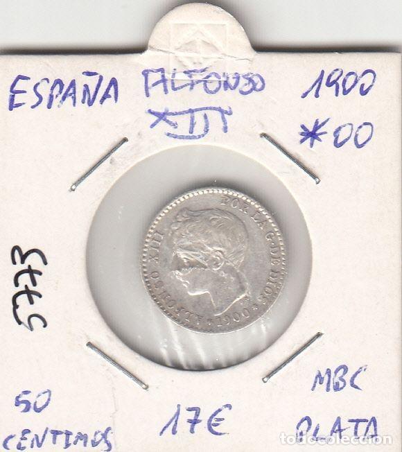 Coins of Spain: E5773 MONEDA ESPA&Ntilde;A ALFONSO XIII 50 CENTIMOS 1900 PLATA