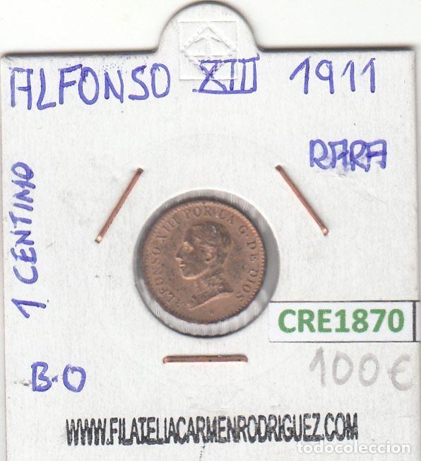 Monedas de Espa&ntilde;a: CRE1870 MONEDA ESPA&Ntilde;A ALFONSO XIII 1 CENTIMO 1911