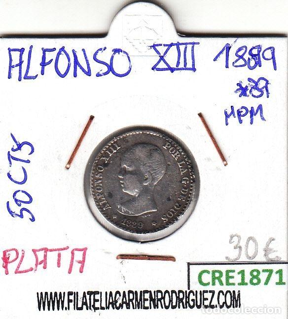 Monedas de Espa&ntilde;a: CRE1871 MONEDA ESPA&Ntilde;A ALFONSO XIII 50 CENTIMOS 1899 PLATA