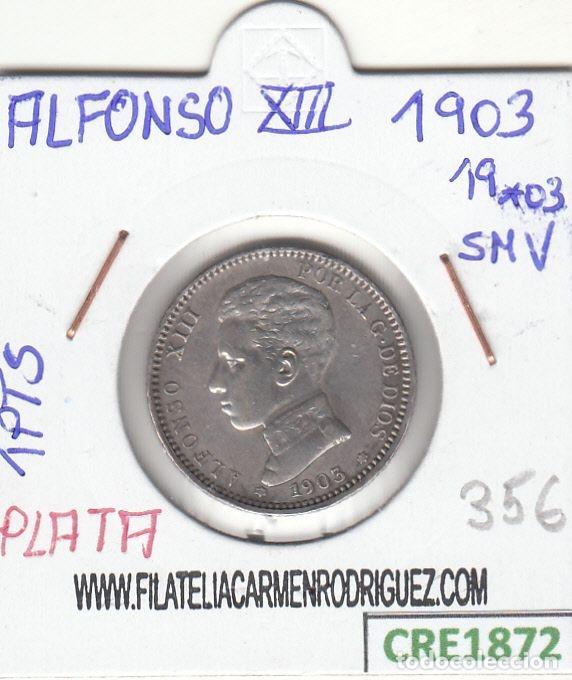 Monedas de Espa&ntilde;a: CRE1872 MONEDA ESPA&Ntilde;A ALFONSO XIII 1 PESETA 1903 PLATA