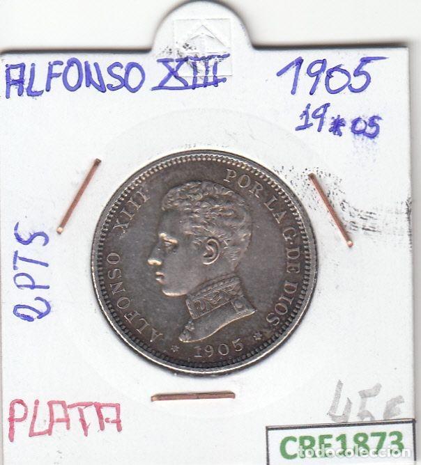 Monedas de Espa&ntilde;a: CRE1873 MONEDA ESPA&Ntilde;A ALFONSO XIII 2 PESETAS 1905 PLATA