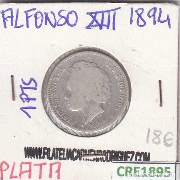 Monedas de Espa&ntilde;a: CRE1895 MONEDA ESPA&Ntilde;A 1 PESETA ALFONSO XIII 1894 PLATA