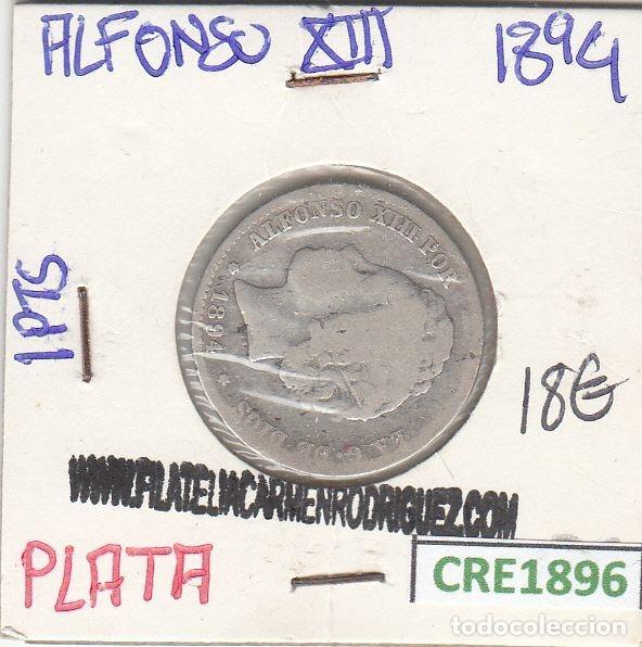 Monedas de Espa&ntilde;a: CRE1896 MONEDA ESPA&Ntilde;A 1 PESETA ALFONSO XIII PLATA 1894