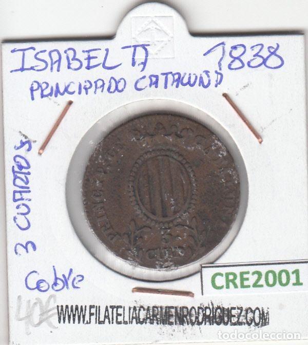 Monete da Spagna: CRE2001 MONEDA ESPA&Ntilde;A ISABEL II 3 CUARTOS 1838