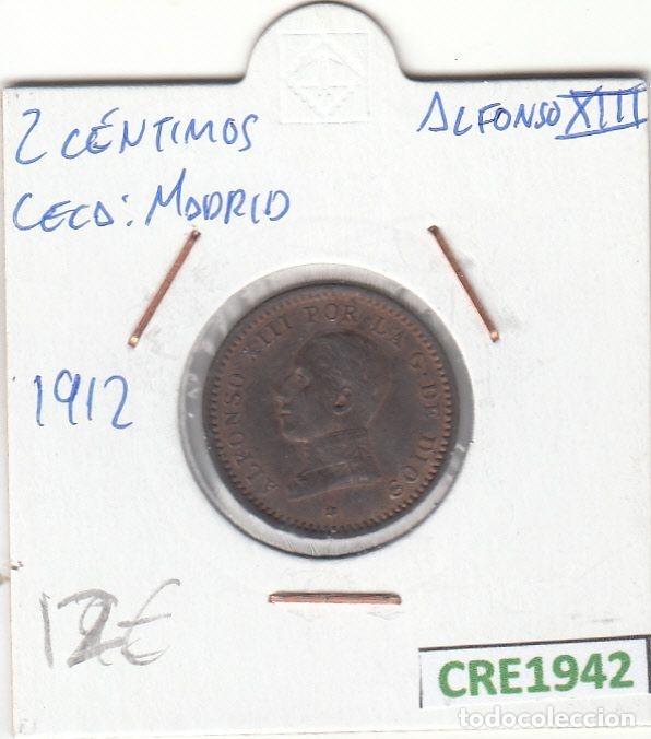 Moedas de Espanha: CRE1942 MONEDA ESPA&Ntilde;A ALFONSO XII 2 CENTIMOS 1912