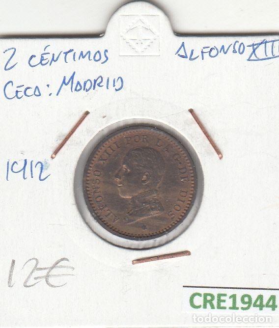 Moedas de Espanha: CRE1944 MONEDA ESPA&Ntilde;A ALFONSO XII 2 CENTIMOS 1912
