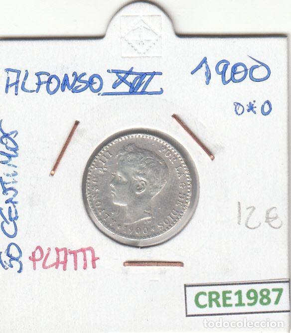 Moedas de Espanha: CRE1987 MONEDA ESPA&Ntilde;A ALFONSO XIII 50 CENTIMOS 1900 PLATA