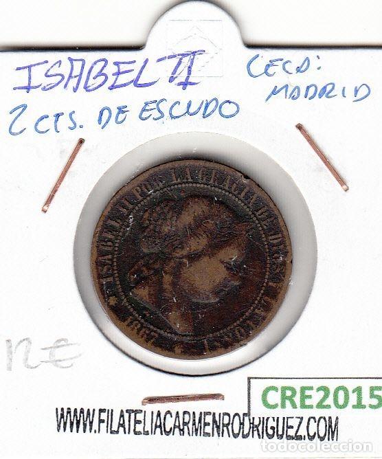 Moedas de Espanha: CRE2015 MONEDA ESPA&Ntilde;A ISABEL II 2 CENTIMOS DE ESCUDO 1867 MADRID
