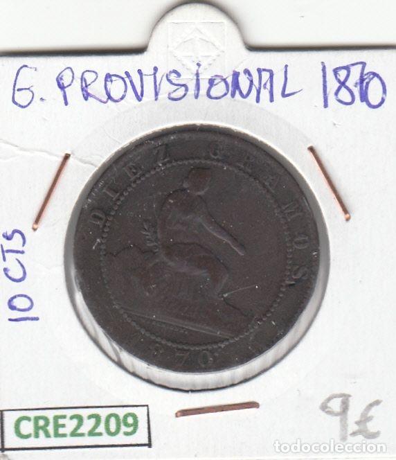 Coins of Spain: CRE2209 MONEDA ESPA&Ntilde;A GOBIERNO PROVISIONAL 10 CENTIMOS 1870