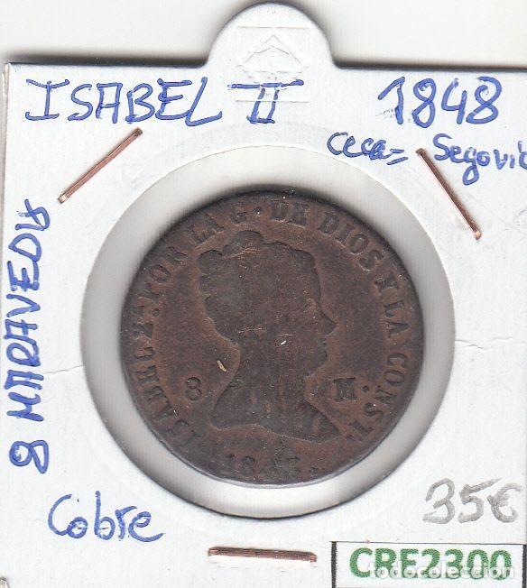 Monedas de Espa&ntilde;a: CRE2300 MONEDA ESPA&Ntilde;A ISABEL II 8 MARAVEDIS 1848 SEGOVIA