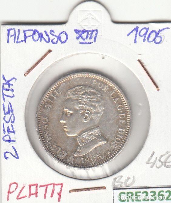 M&uuml;nzen von Spanien: CRE2362 MONEDA ESPA&Ntilde;A 2 PESETAS ALFONSO XIII 1905 PLATA