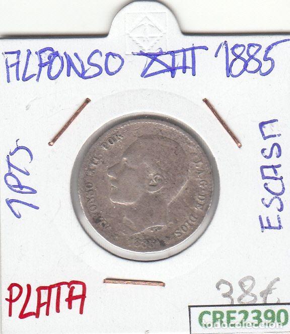 M&uuml;nzen von Spanien: CRE2390 MONEDA ESPA&Ntilde;A ALFONSO XIII 1 PESETA 1885 PLATA