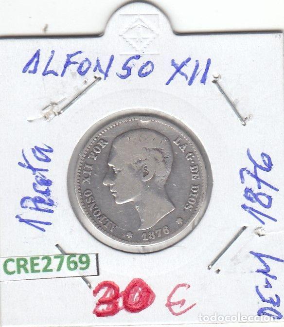 Coins of Spain: CRE2769 MONEDA ESPA&Ntilde;A 1 PESETA ALFONSO XII DE-M 1876